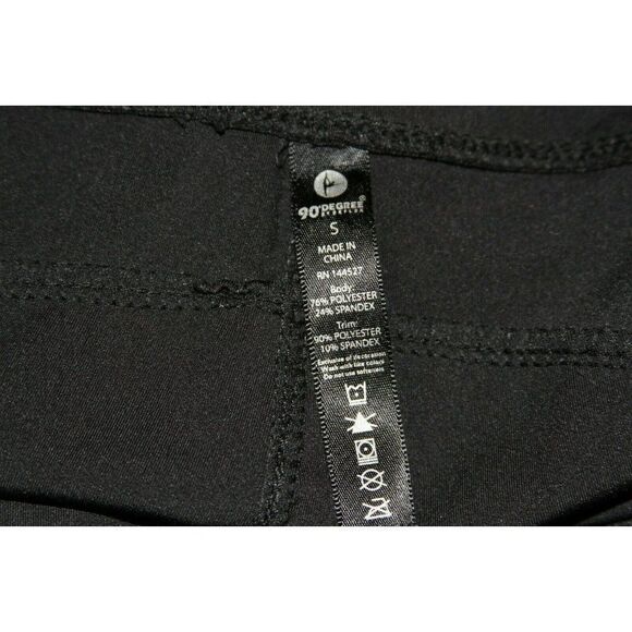 90 Degree By Reflex Leggings Black Womens Size Small POCKETS Stretch - Picture 4 of 5